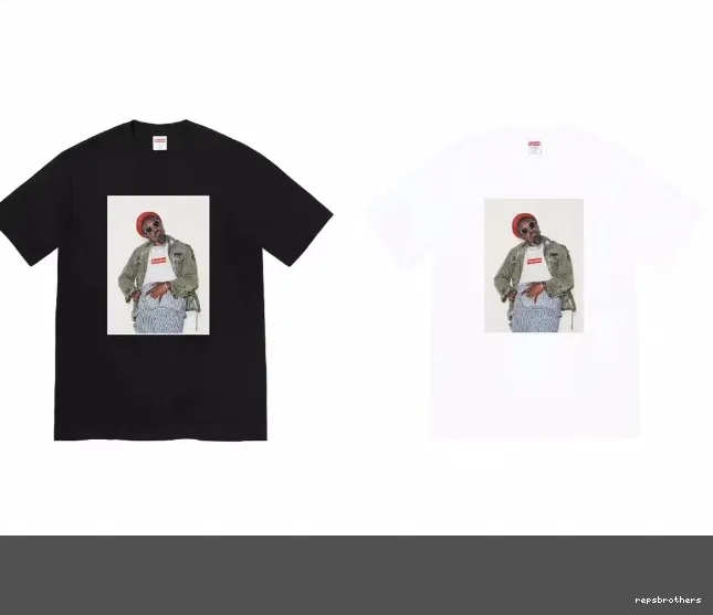 L Tee Person Andr XL Short é Photo Black and S M Benjamin sleeved T-shirt Andr White é 22FW 0706
